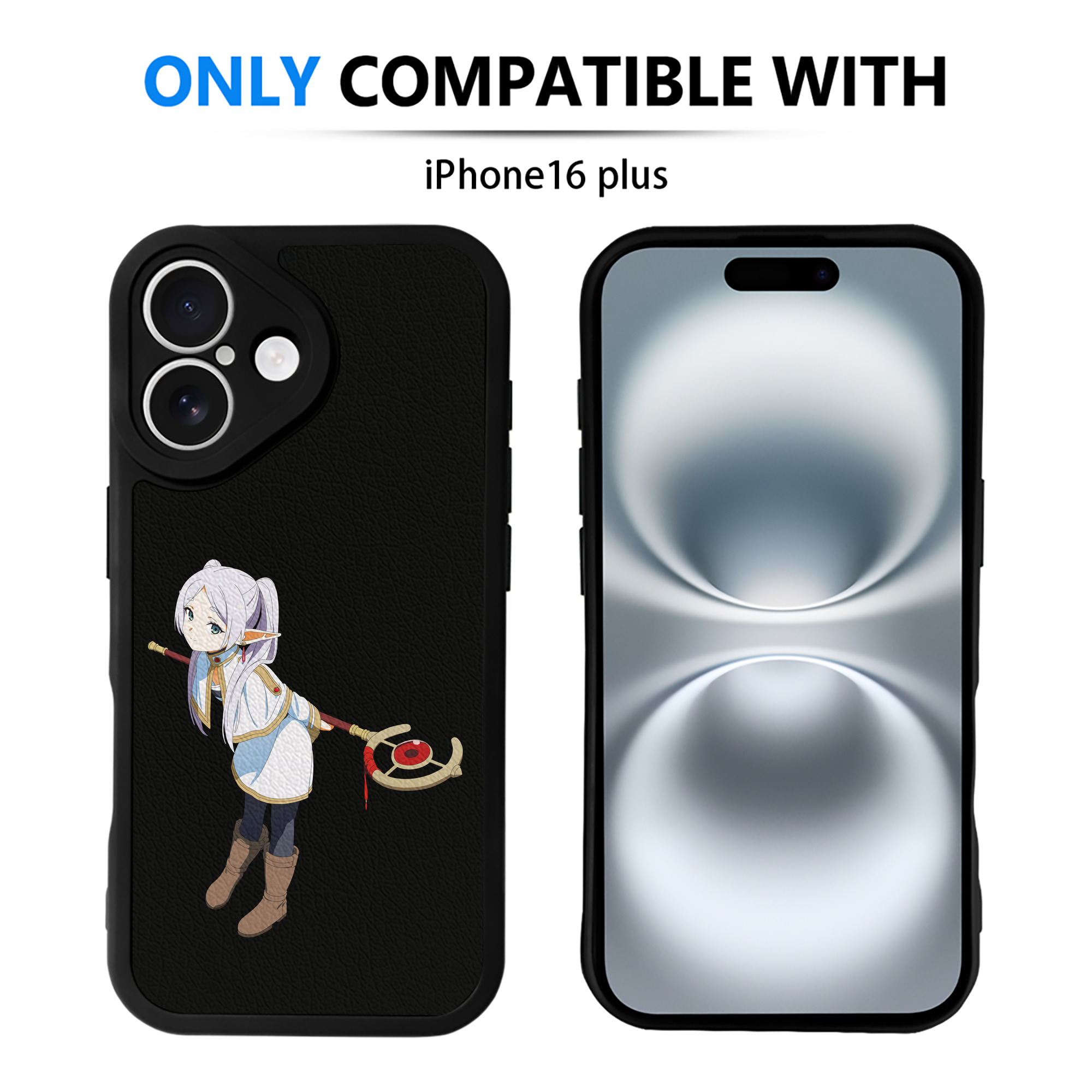 （画像用） 葬送のフリーレン Frieren 【iPhone 16シリーズ対応】シリコンスマホケース（レザー調） 材質：シリコン